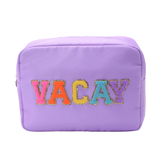 "Vacay" Large Pouch, Lilac - The Happy Tribe