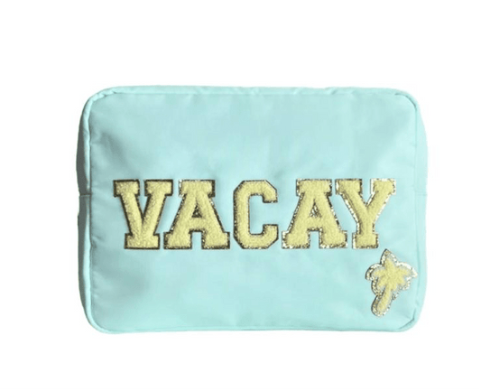 "Vacay" Large Pouch, Mint Green - The Happy Tribe