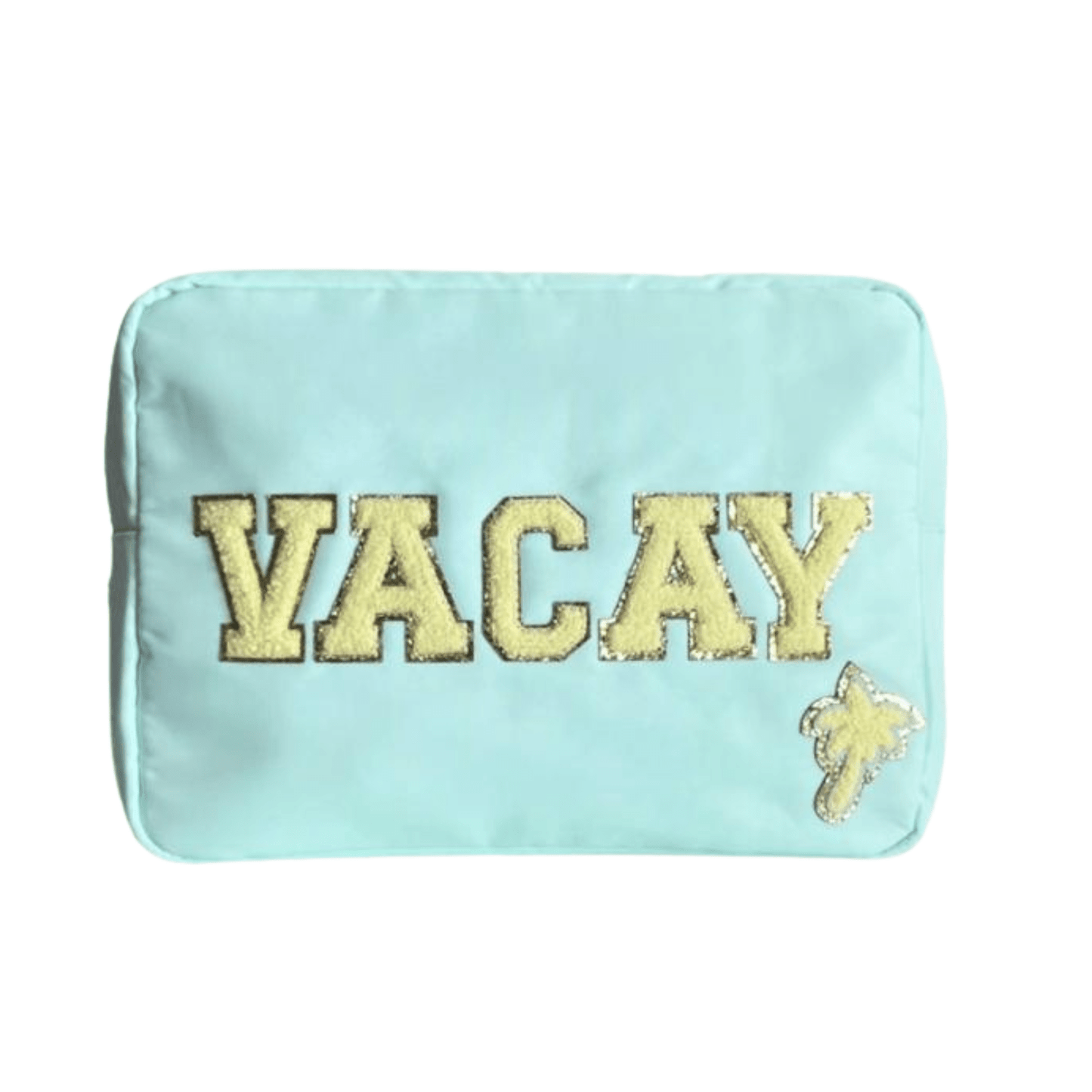 "Vacay & Mini" Large & Extra Small Pouch Set, Mint - The Happy Tribe