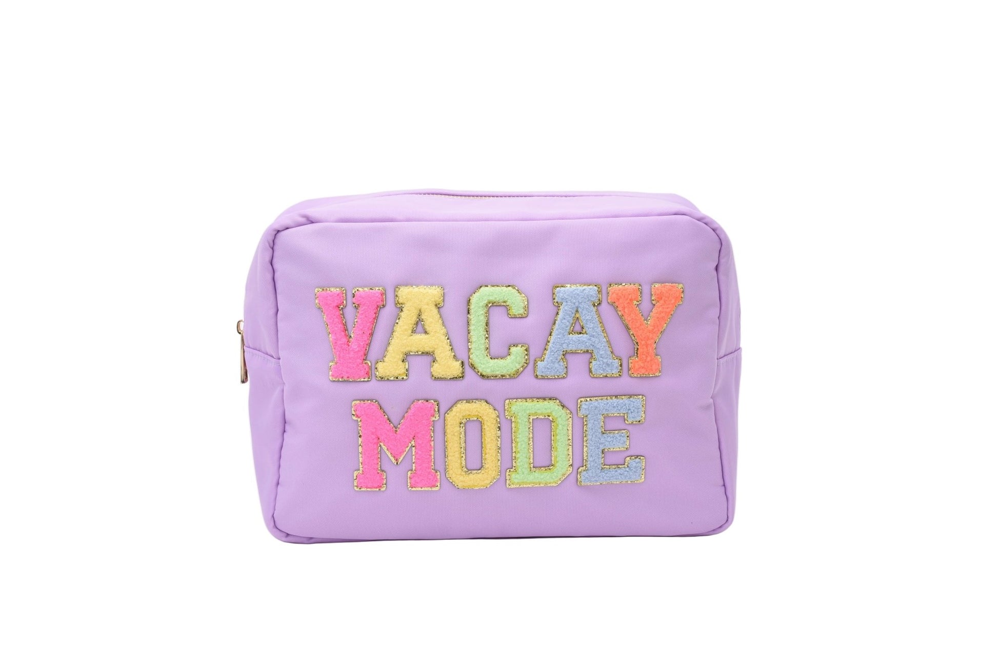 "Vacay Mode" Large Pouch, Lilac - The Happy Tribe