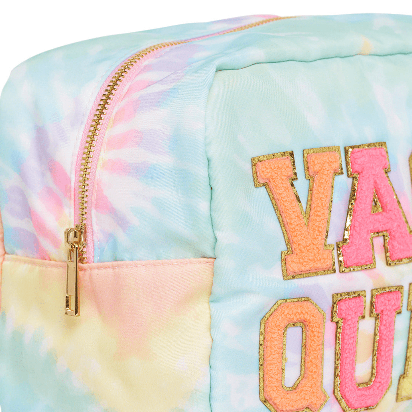“Vacay Queen" Large Pouch, Tie Dye - The Happy Tribe
