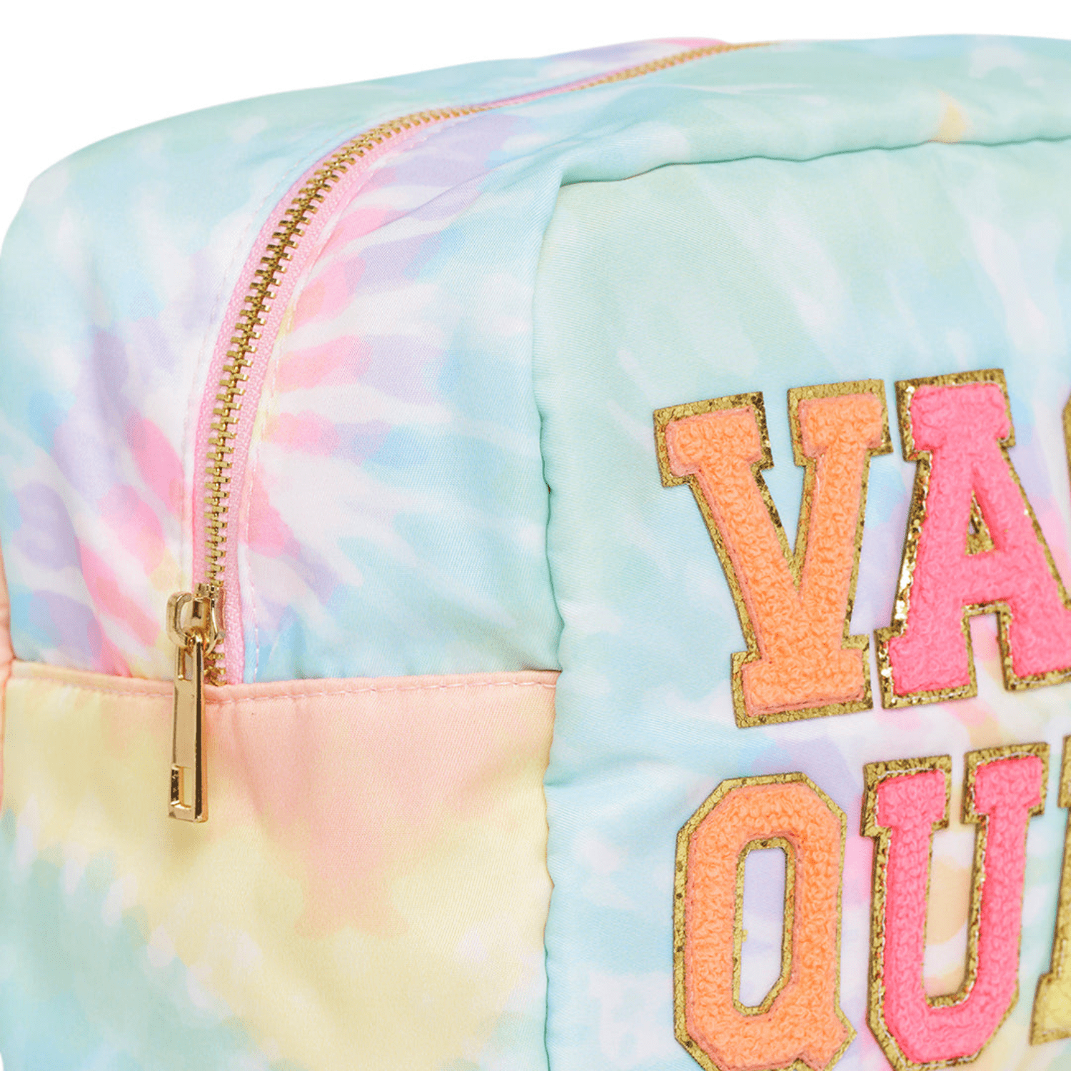 “Vacay Queen" Large Pouch, Tie Dye - The Happy Tribe