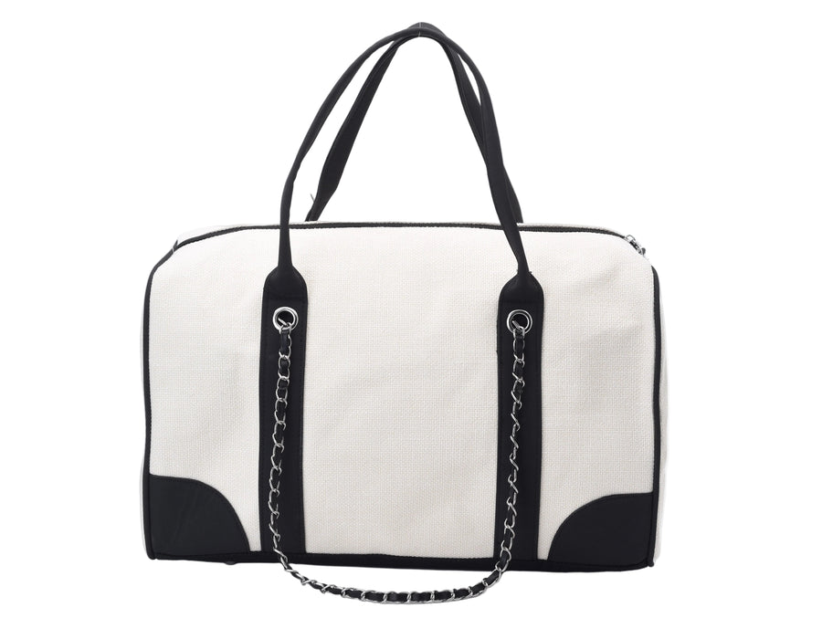 Personalised 'Take Me Away' Canvas Chain Bag - Luxury Weekend Duffe