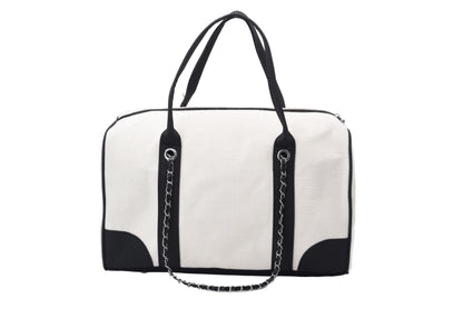 Personalised 'Take Me Away' Canvas Chain Bag - Luxury Weekend Duffe