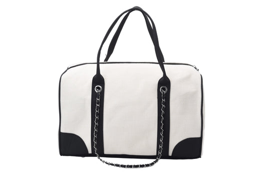 Personalised 'Take Me Away' Canvas Chain Bag - Luxury Weekend Duffe