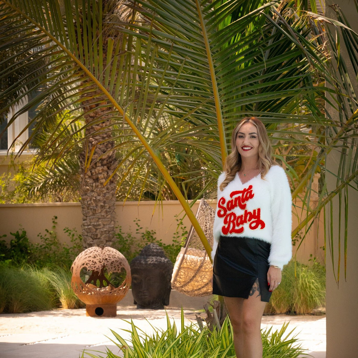 White Santa Baby Fluffy Jumper - The Happy Tribe