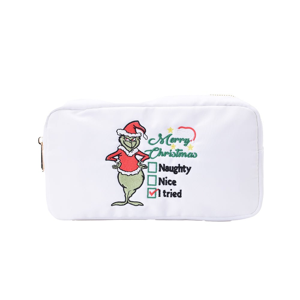 White Small Pouch, GRINCH "I Tried" - The Happy Tribe