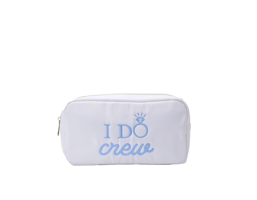 White Medium Pouch - 'I do Crew'