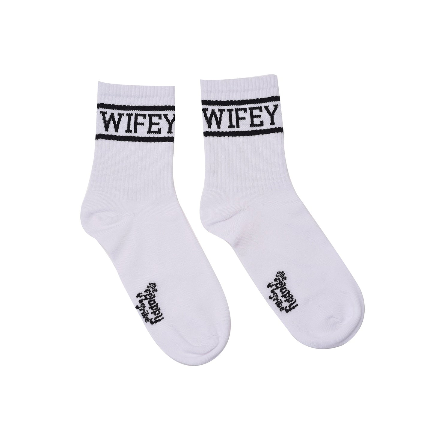 Wifey Socks, Cozy White Socks - The Happy Tribe