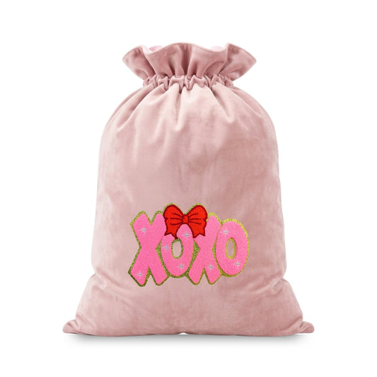 “XOXO” Velvet Christmas Sack - The Happy Tribe