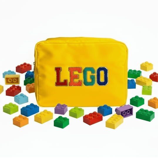 Yellow Large Pouch - "Lego" - The Happy Tribe
