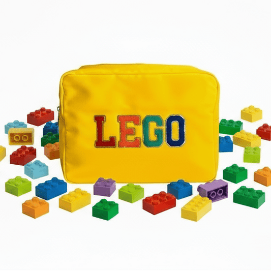 Yellow Large Pouch - "Lego" - The Happy Tribe
