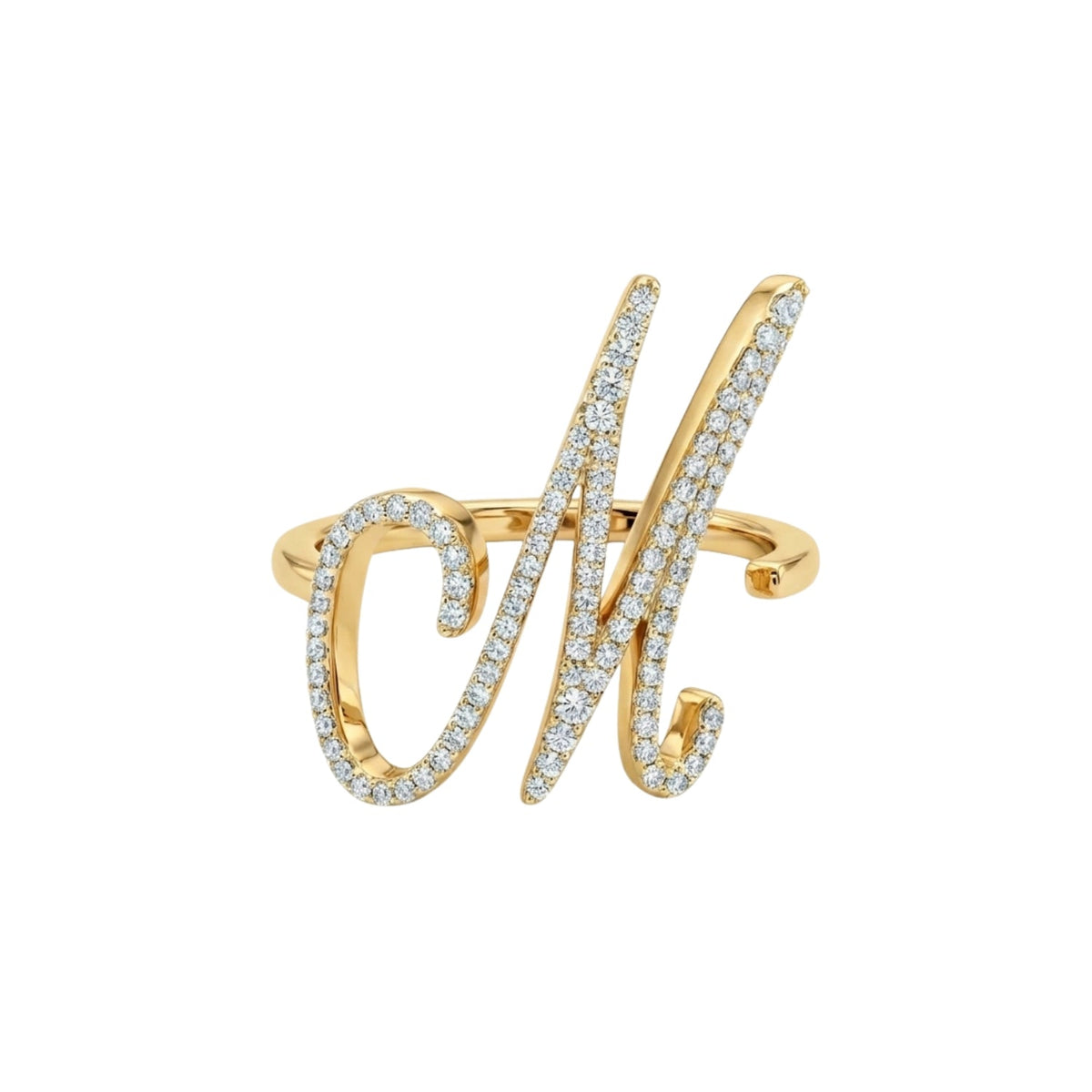 Zeeana Statement Alphabet Ring - The Happy Tribe