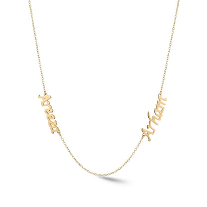 Zeeana Two Name Necklace - The Happy Tribe