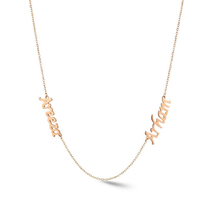 Zeeana Two Name Necklace - The Happy Tribe